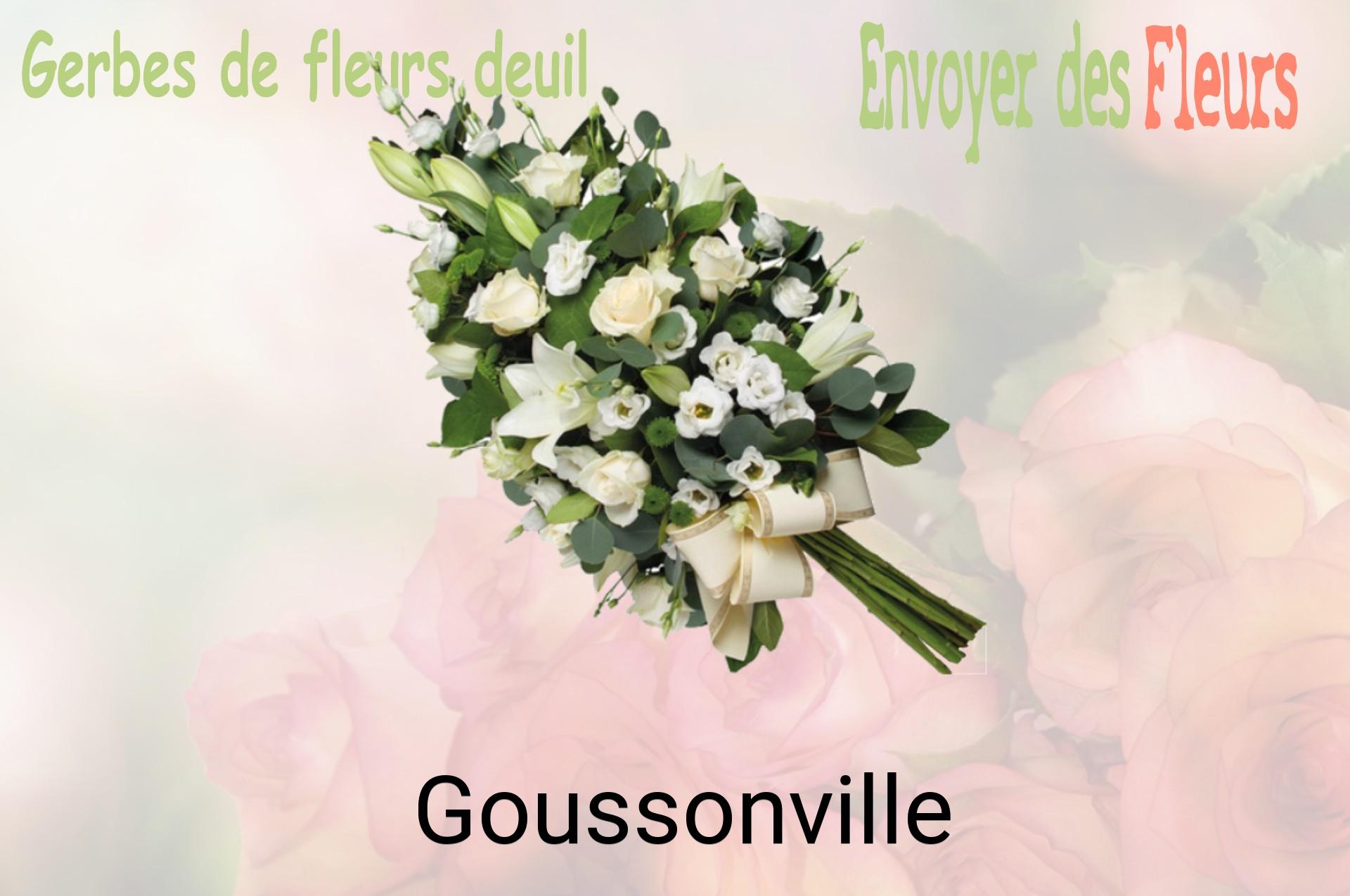 Gerbe de fleurs de deuil livrée à Goussonville